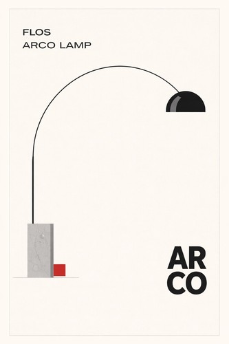 Flos arco lamp poster - poster, 🌟